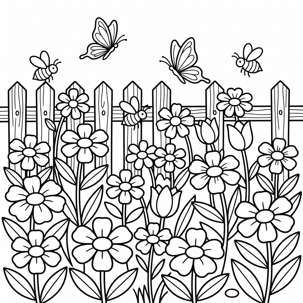 Bees coloring page