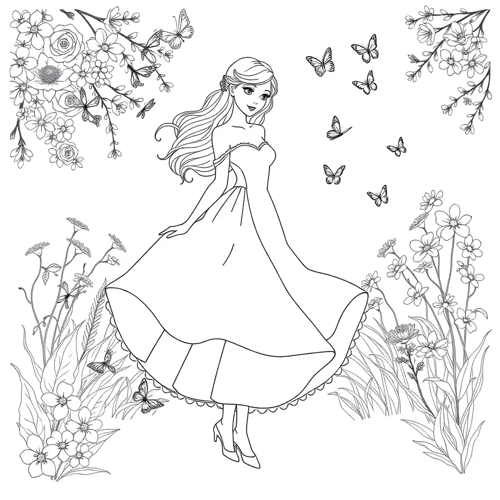 Belle coloring page