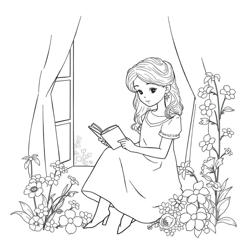 Belle coloring page