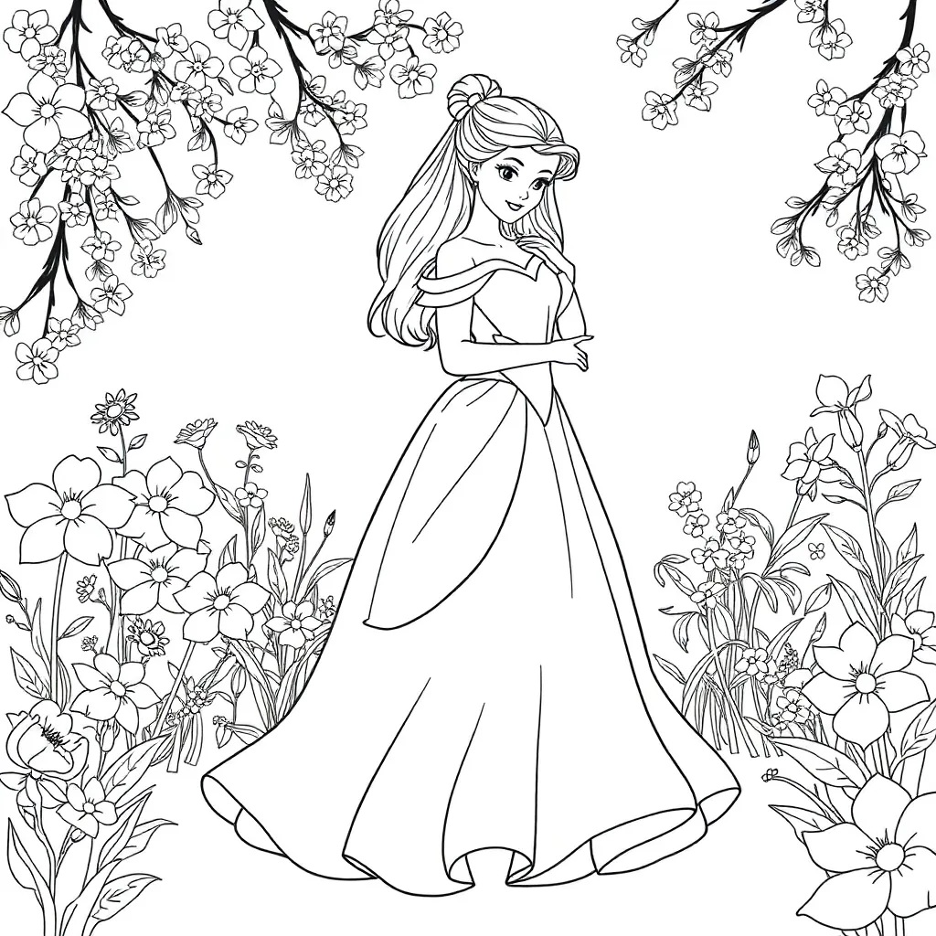 Belle coloring page