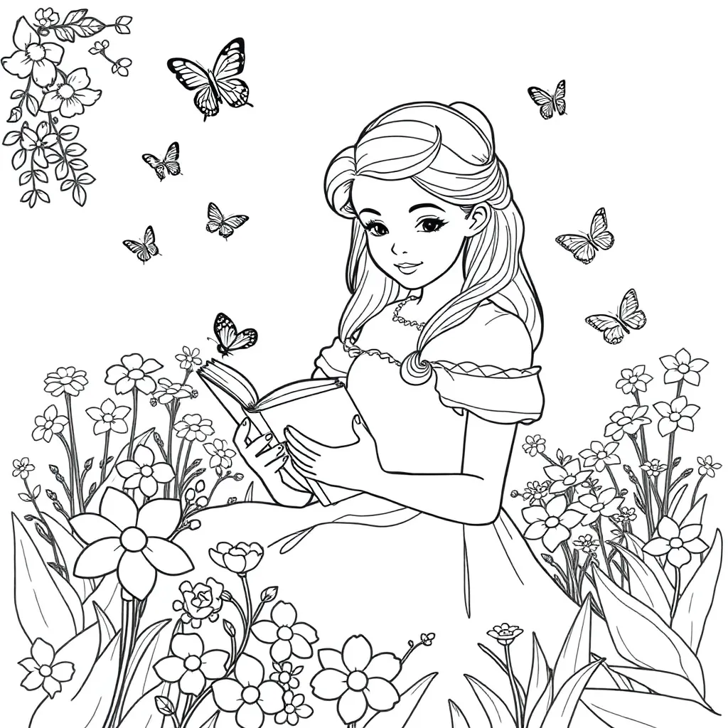 Belle coloring page