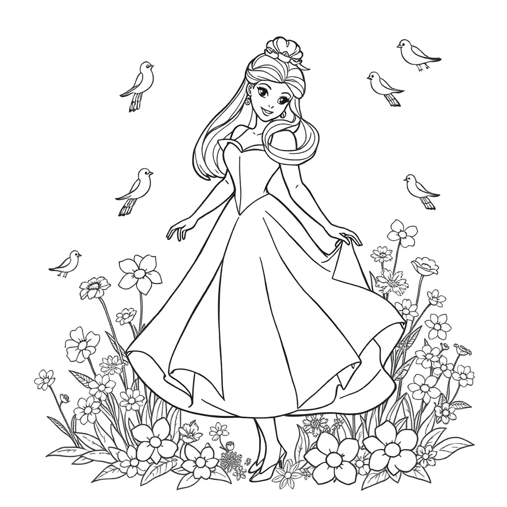 Belle coloring page
