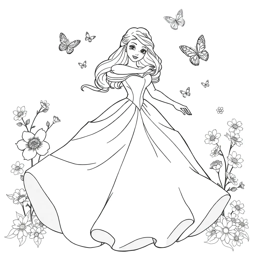 Belle coloring page