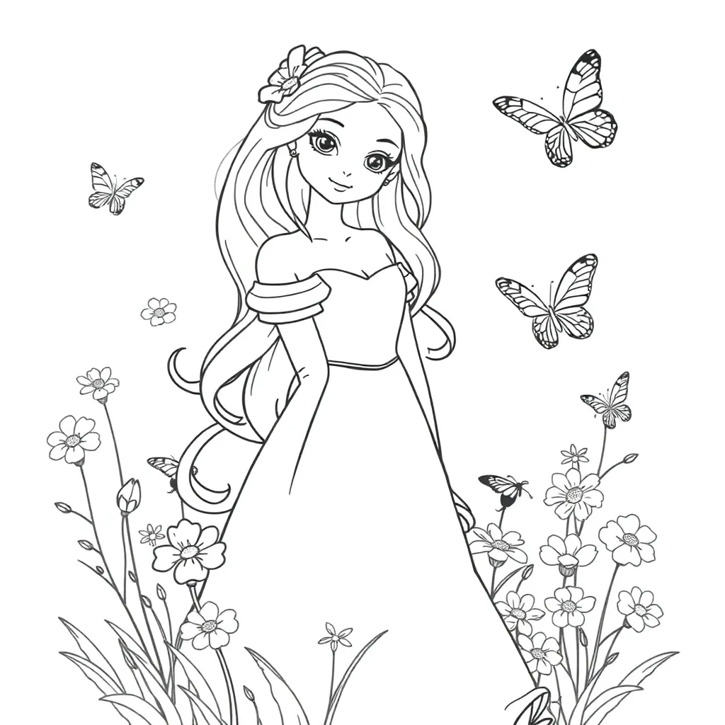 Belle coloring page