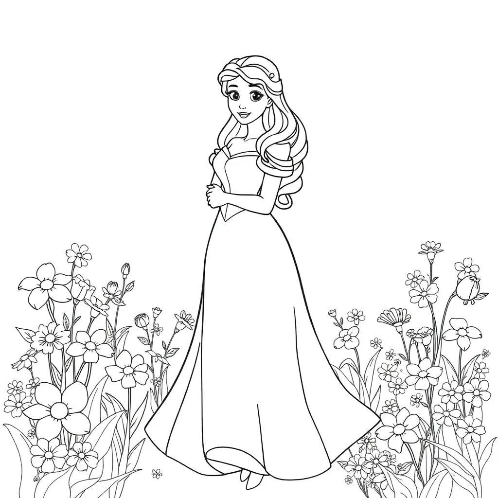 Belle coloring page