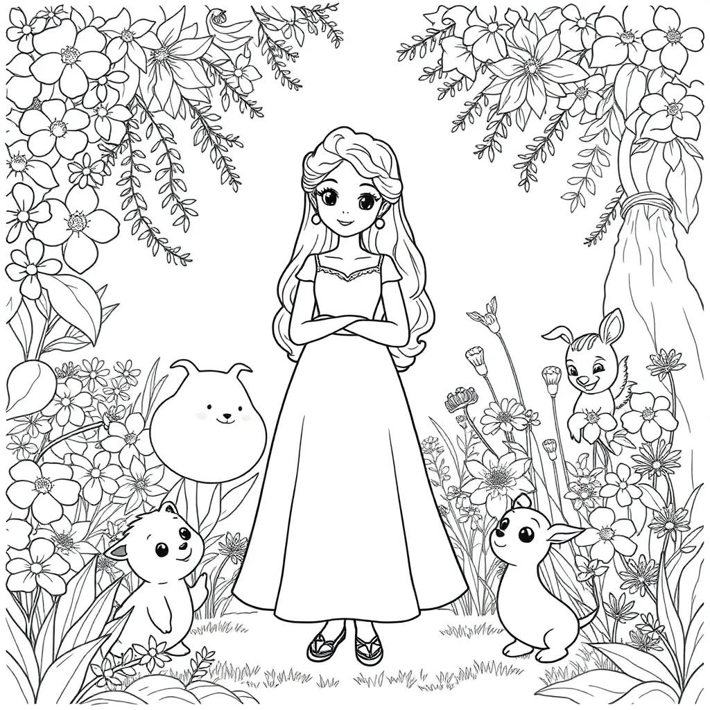 Belle coloring page