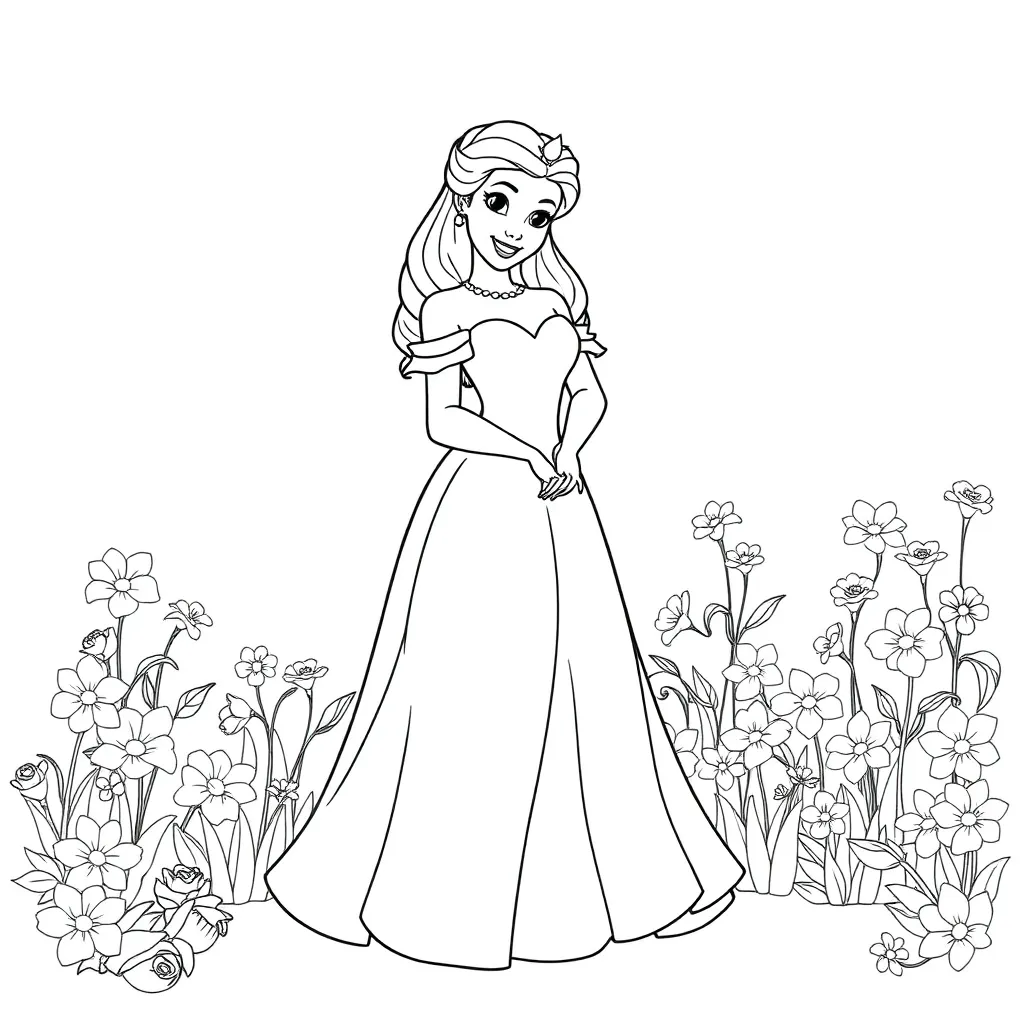 Belle coloring page