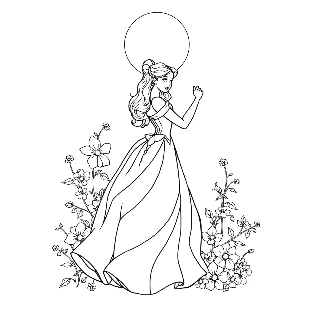 Belle coloring page