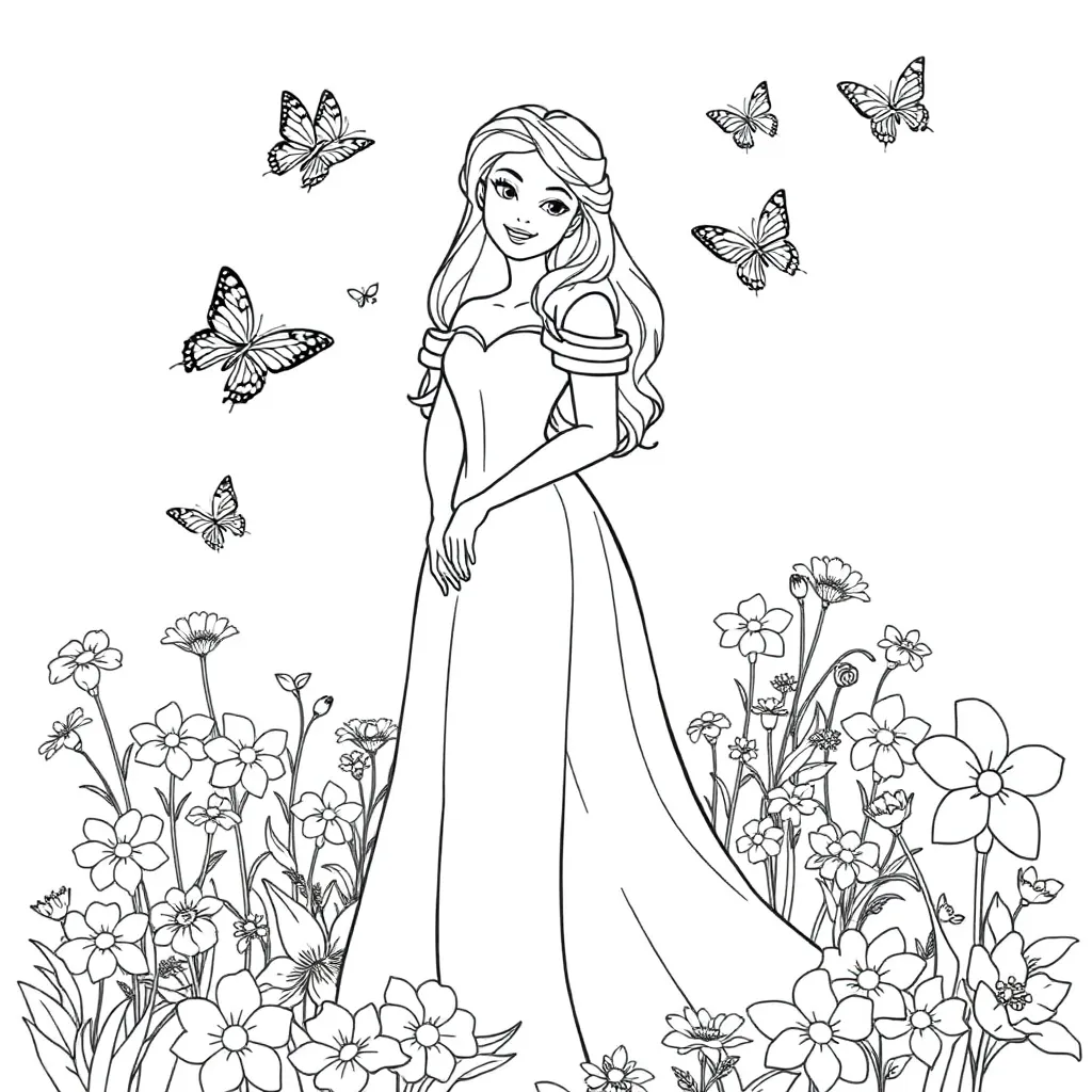 Belle coloring page