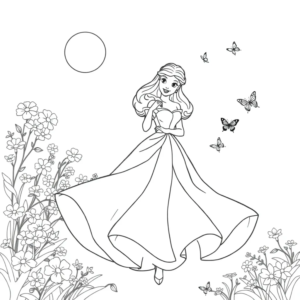 Belle coloring page