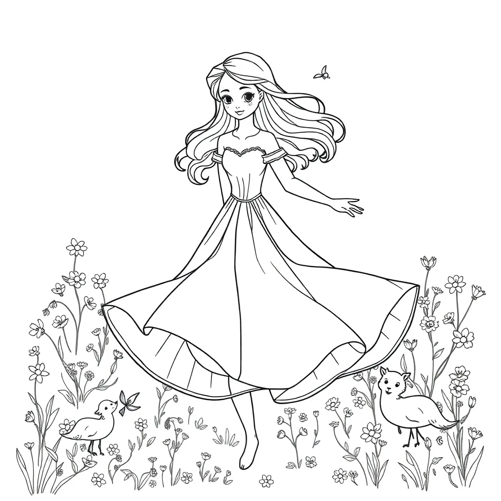 Belle coloring page