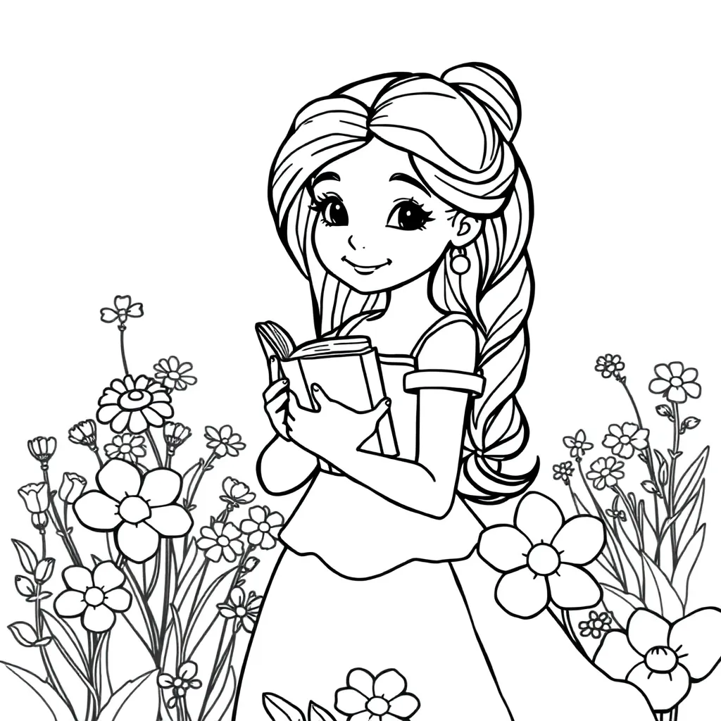 Belle coloring page
