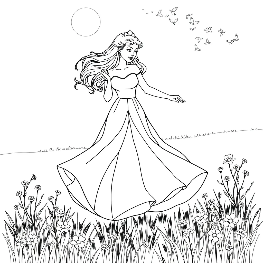 Belle coloring page