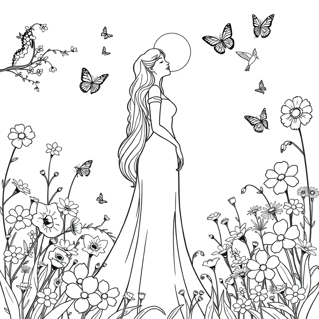 Belle coloring page