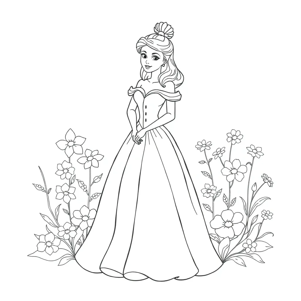 Belle coloring page