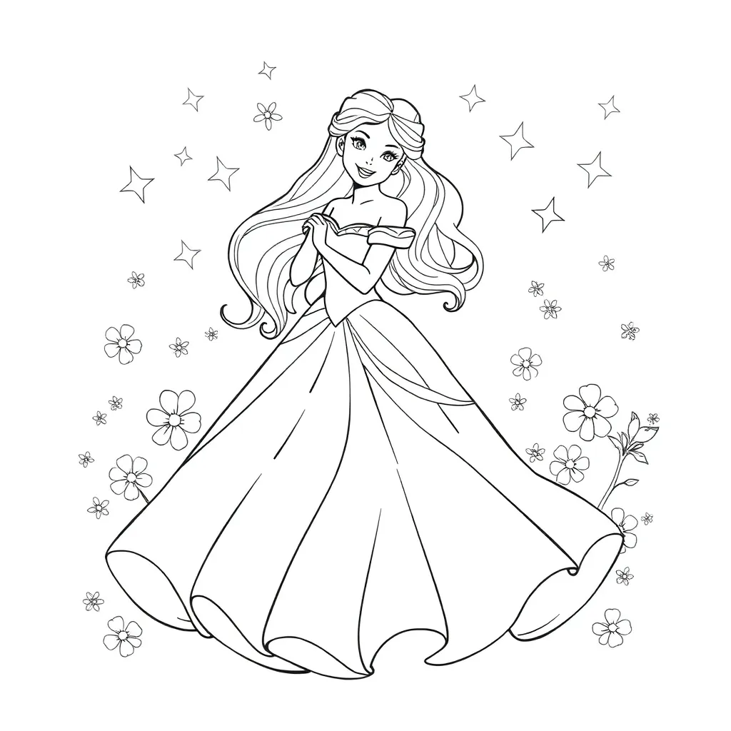 Belle coloring page