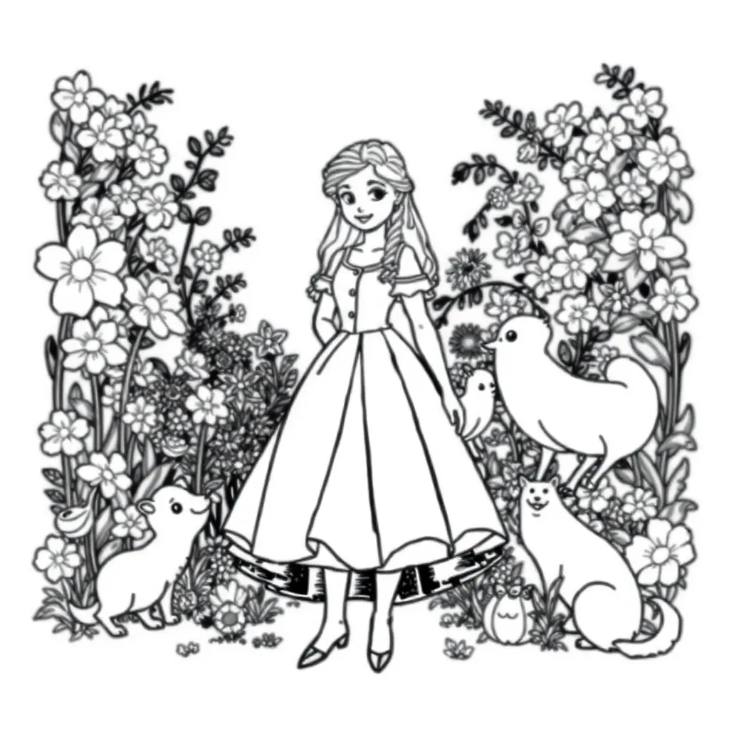 Belle coloring page