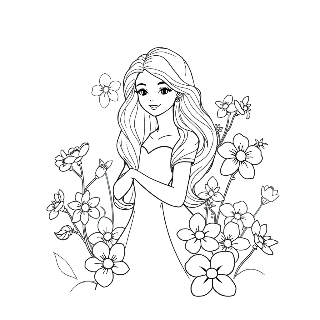 Belle coloring page