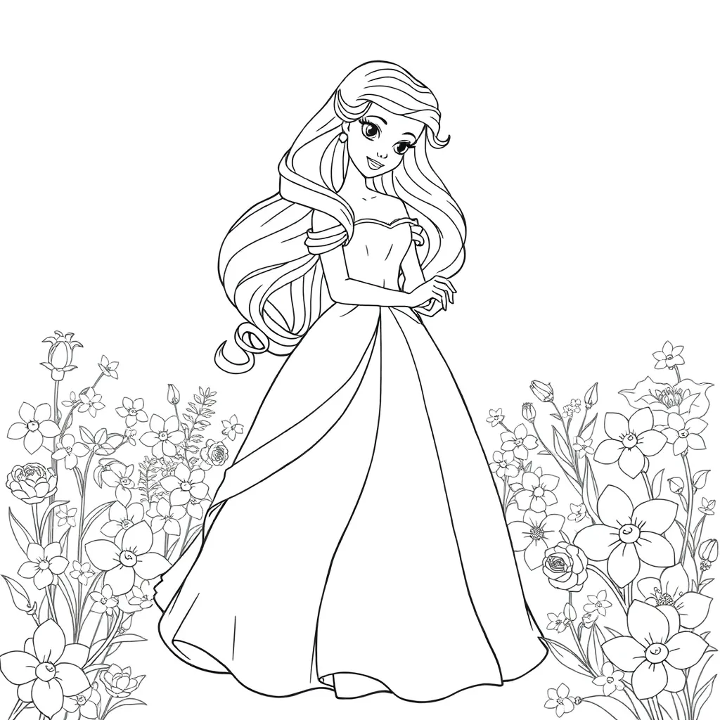 Belle coloring page
