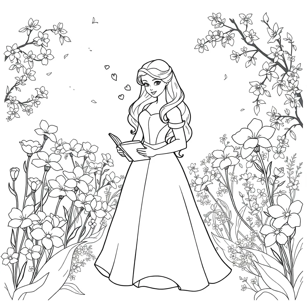 Belle coloring page