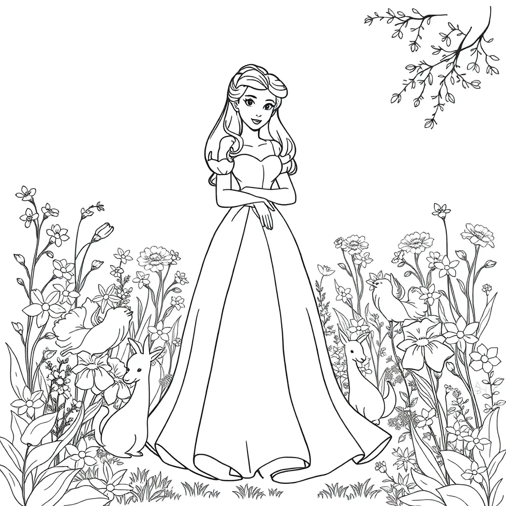 Belle coloring page