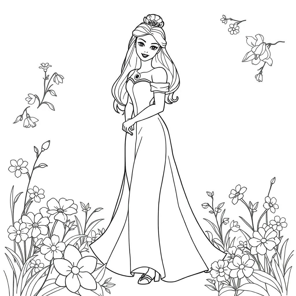 Belle coloring page