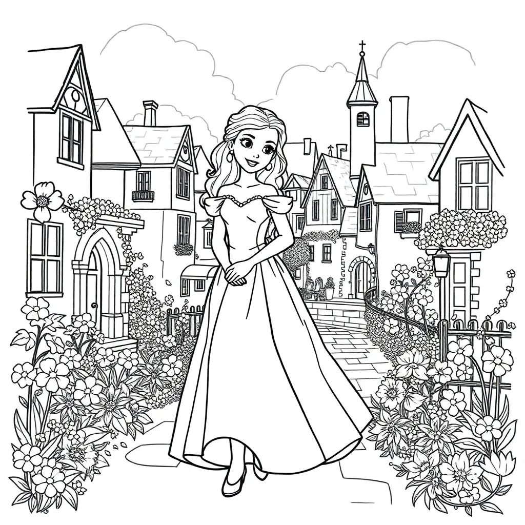 Belle coloring page