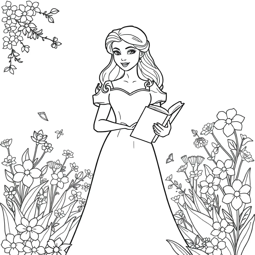 Belle coloring page