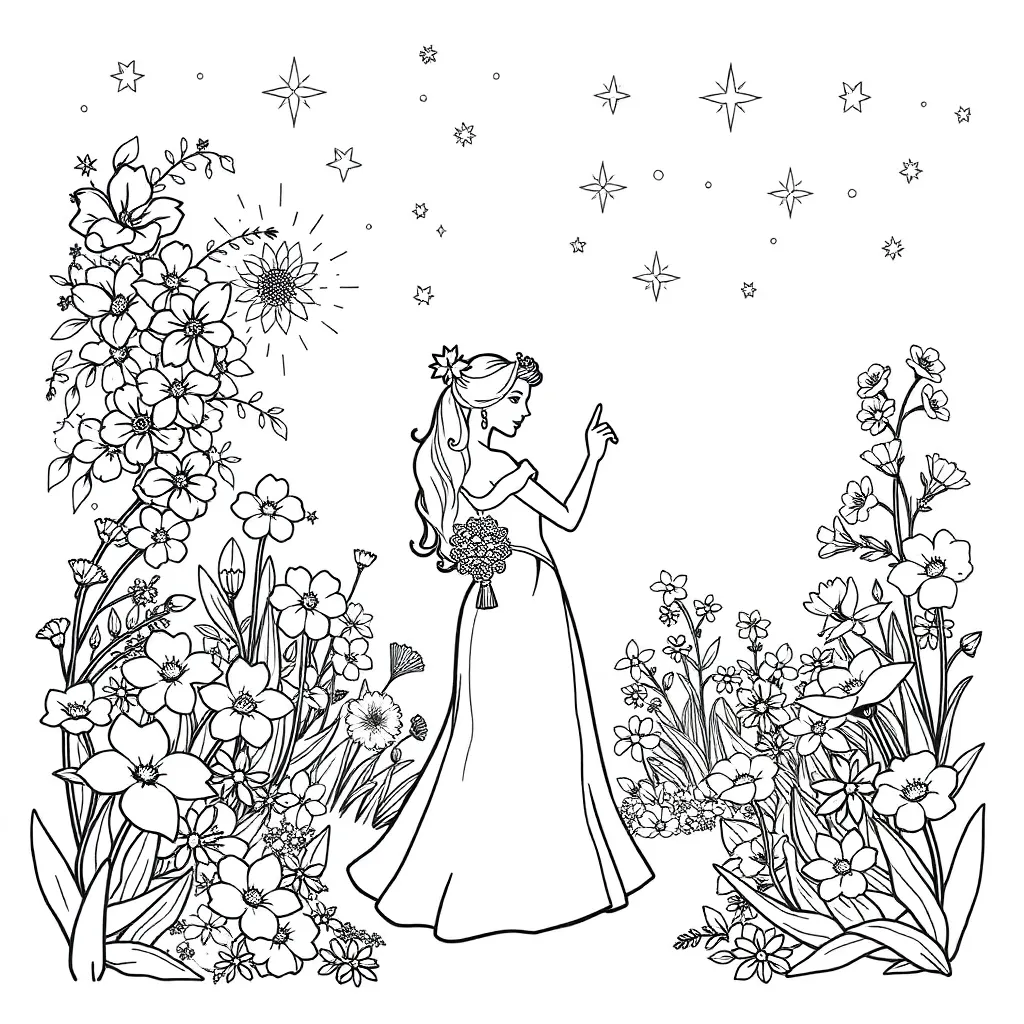 Belle coloring page