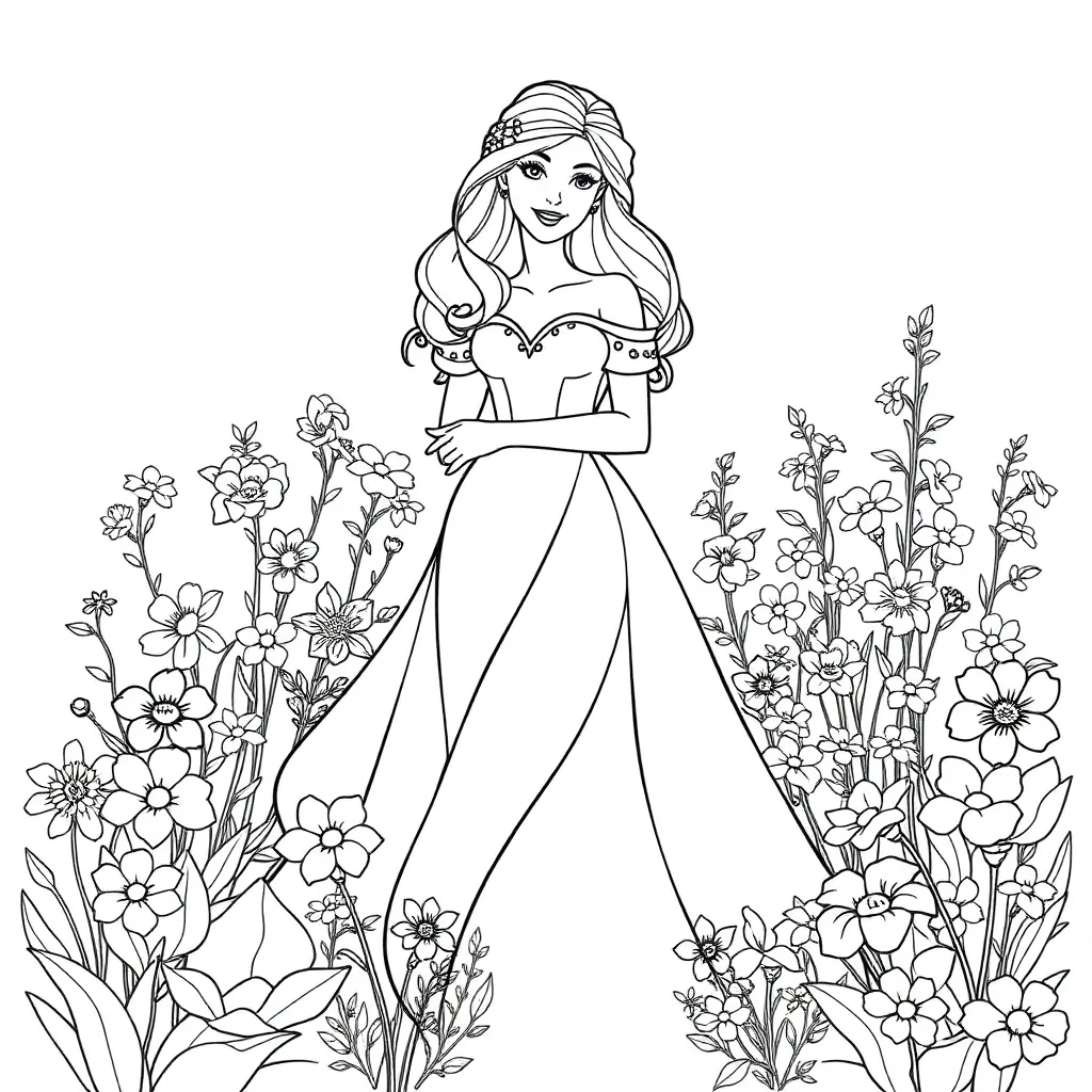 Belle coloring page