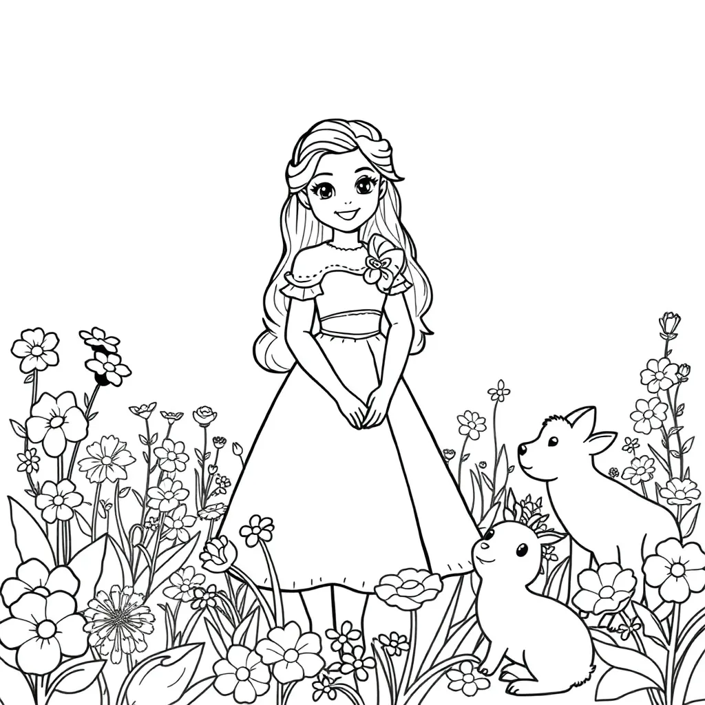 Belle coloring page