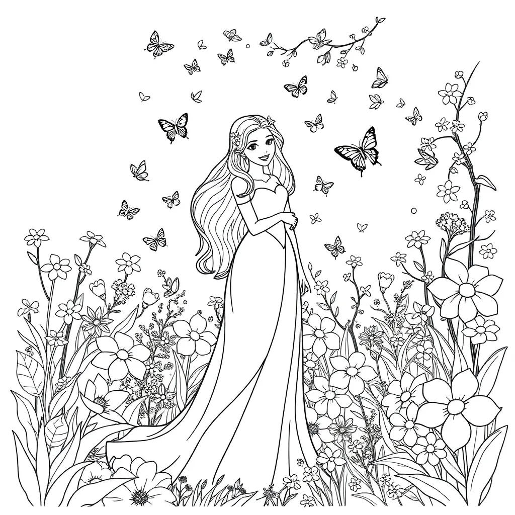 Belle coloring page
