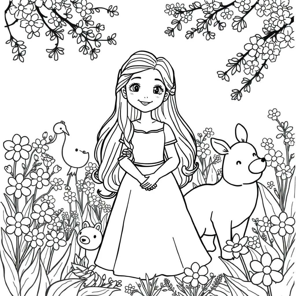 Belle coloring page