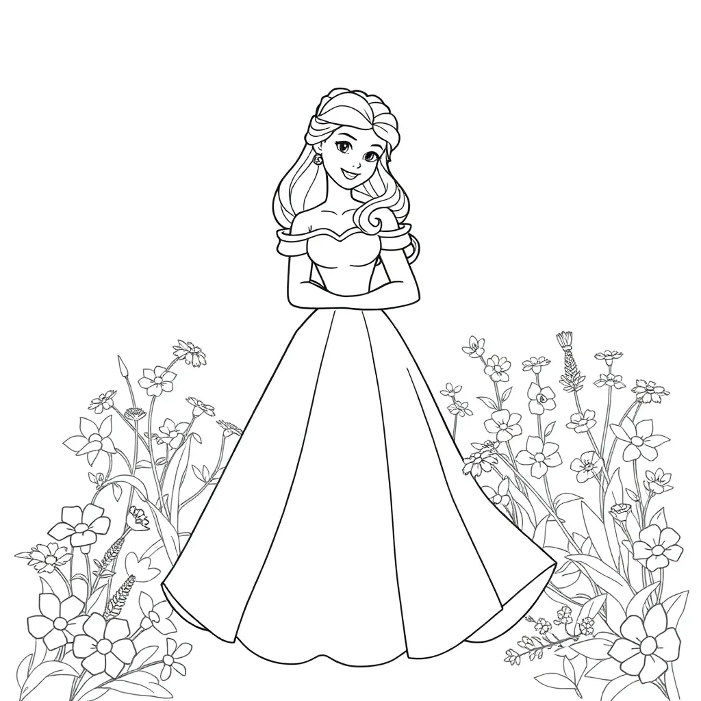 Belle coloring page