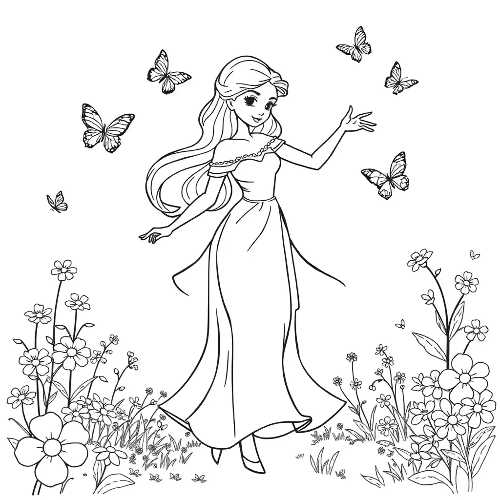 Belle coloring page