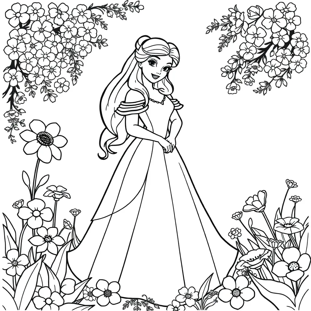 Belle coloring page