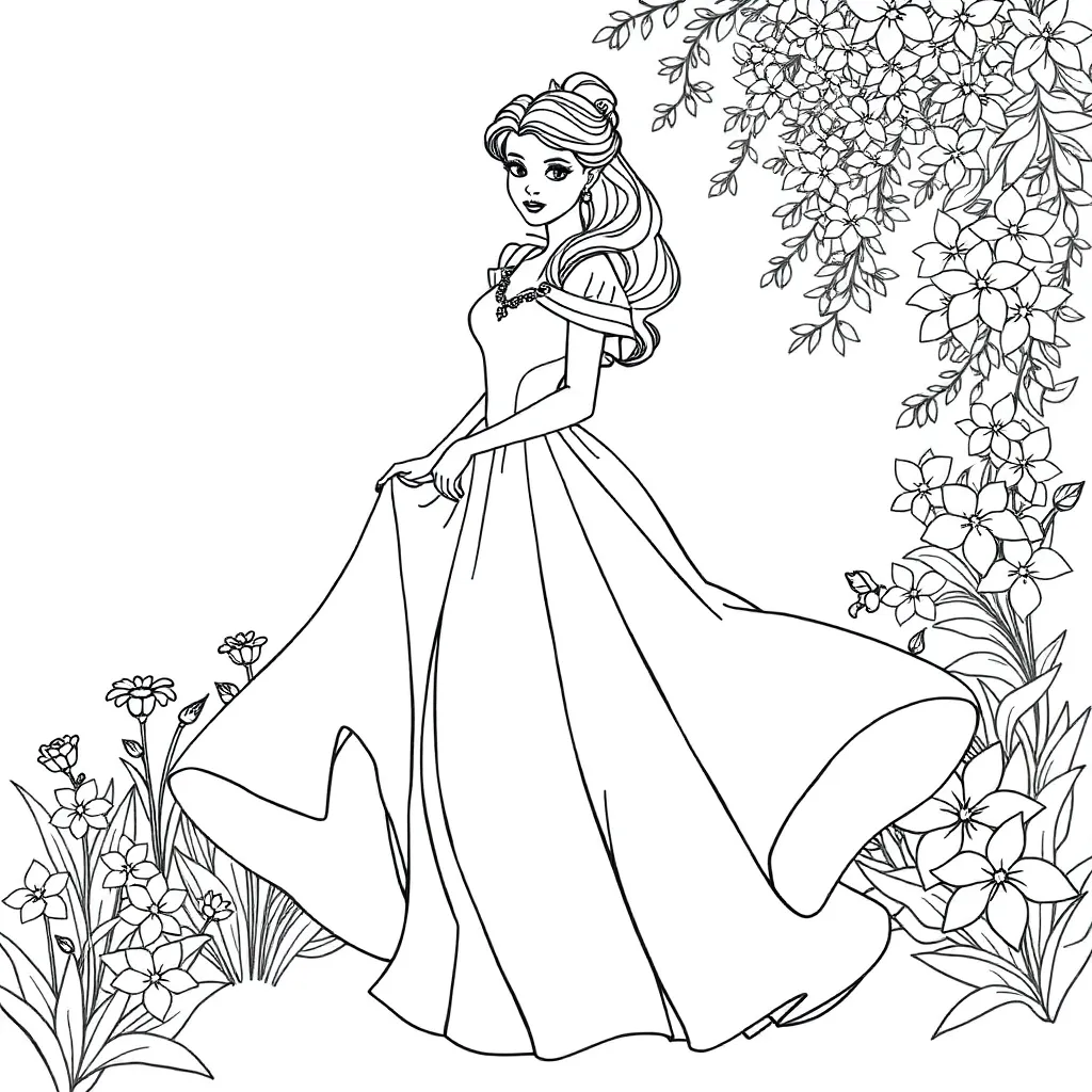 Belle coloring page