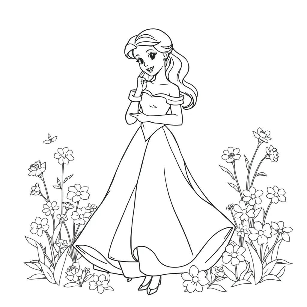 Belle coloring page