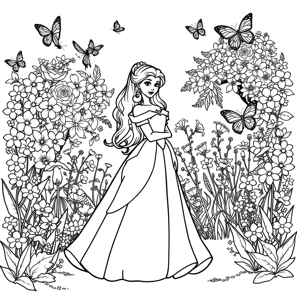 Belle coloring page