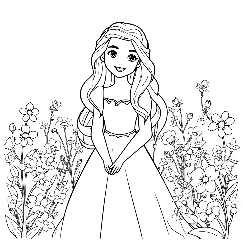 Belle coloring page