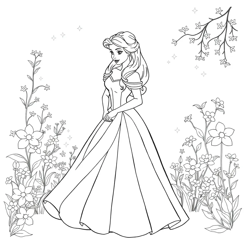 Belle coloring page