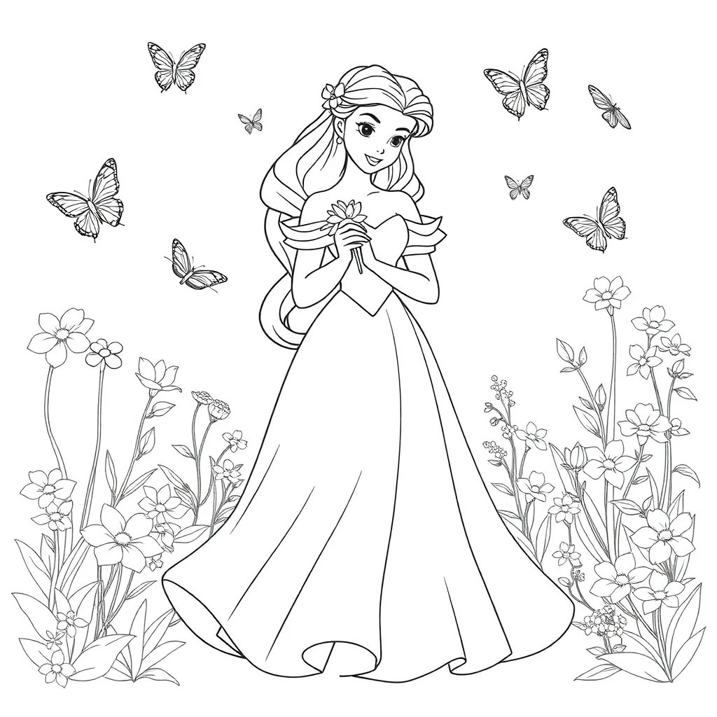 Belle coloring page