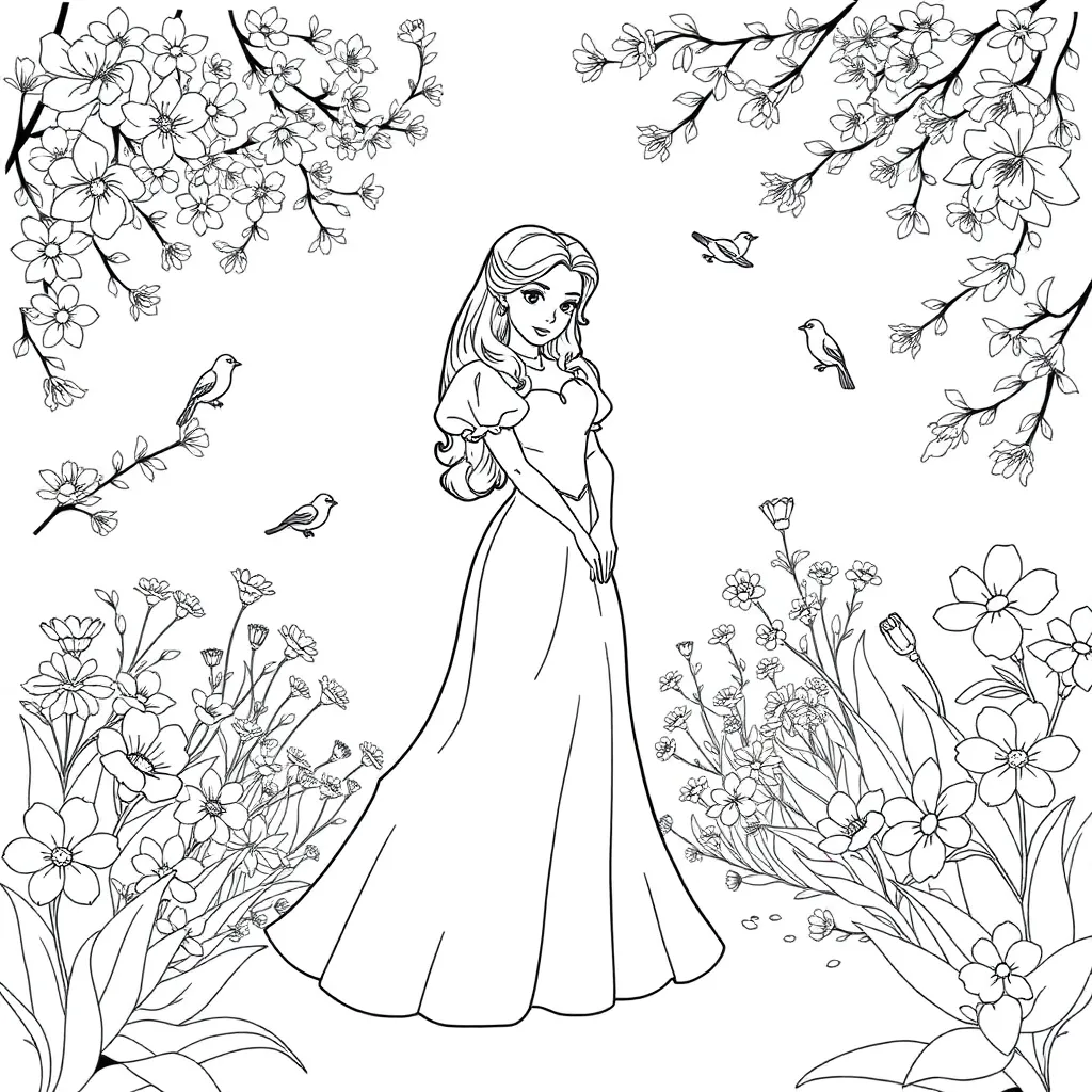 Belle coloring page