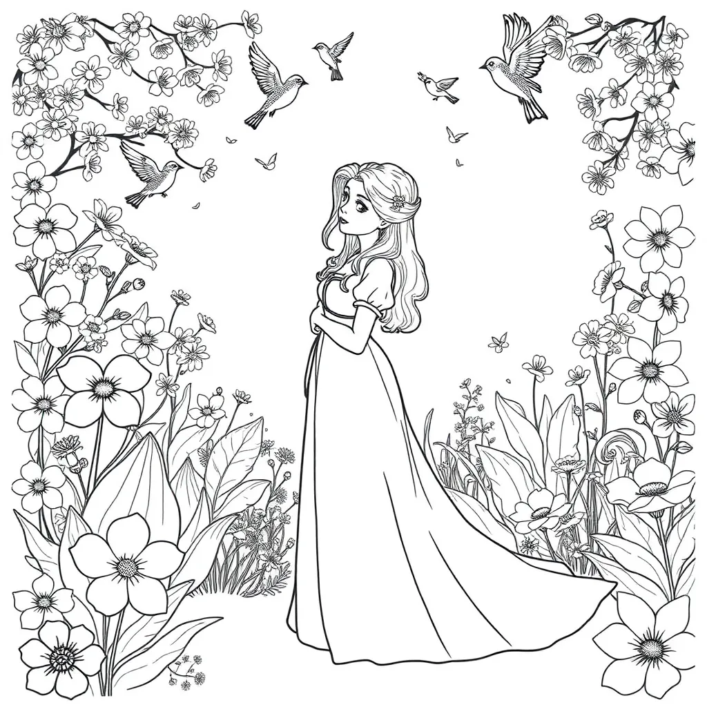 Belle coloring page