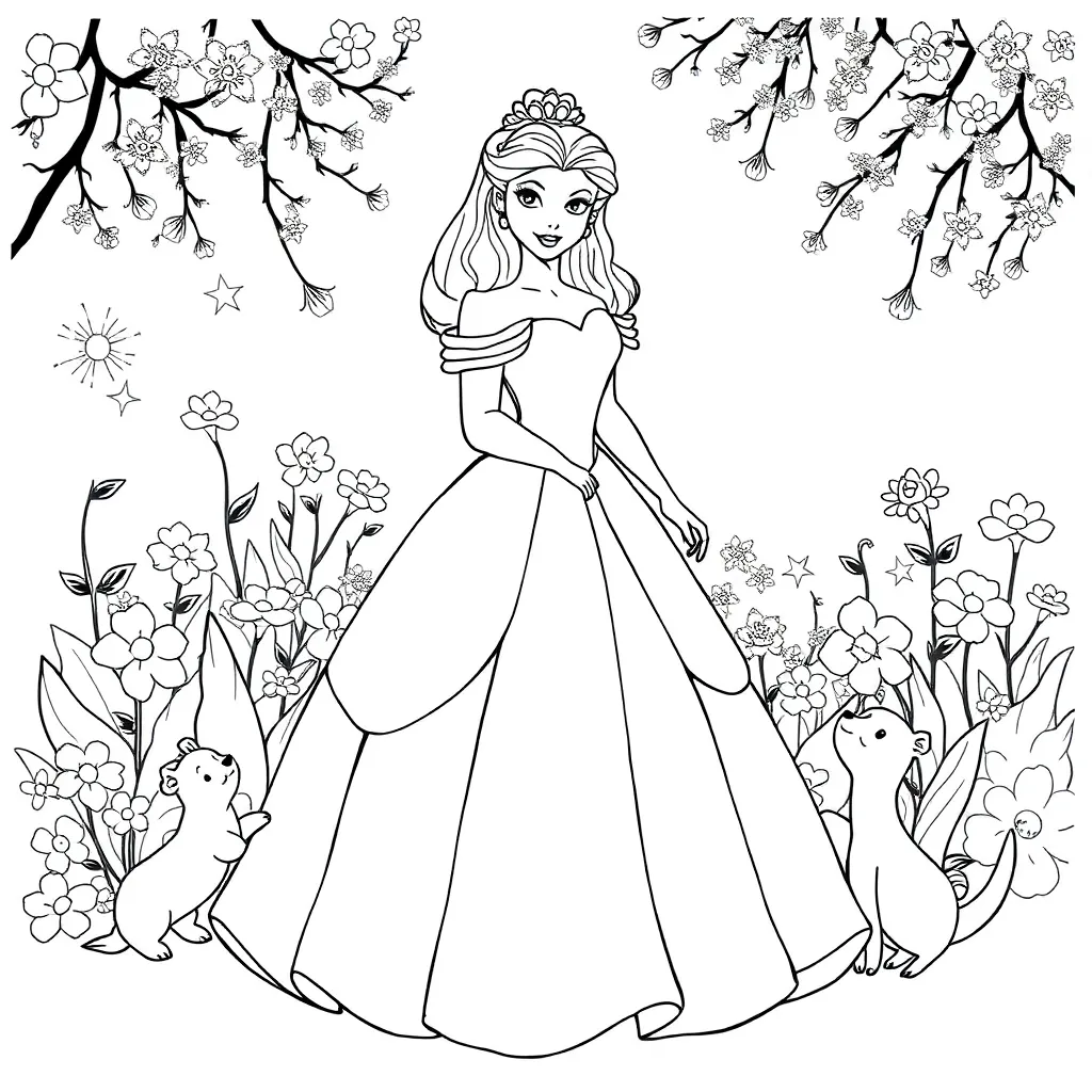 Belle coloring page