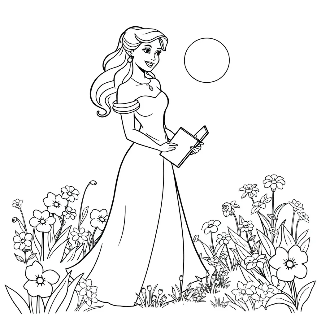 Belle coloring page