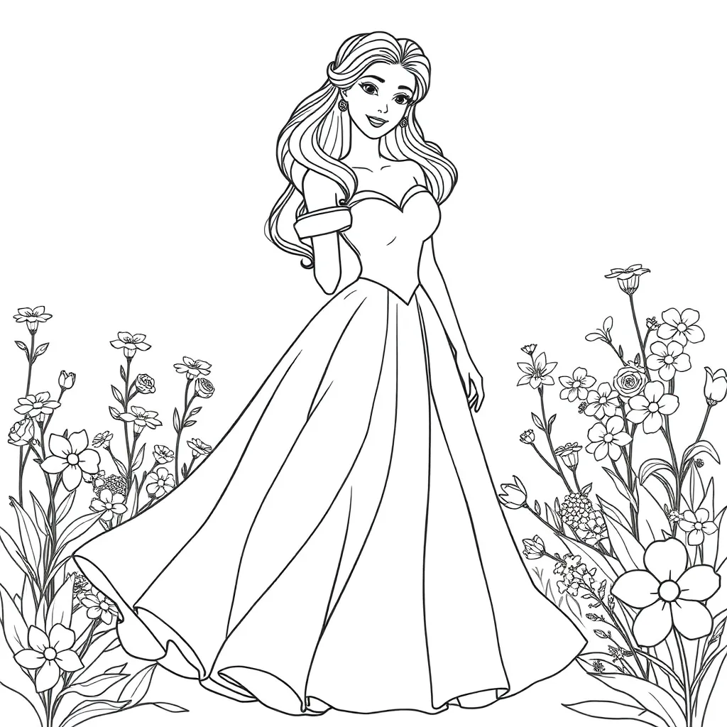 Belle coloring page