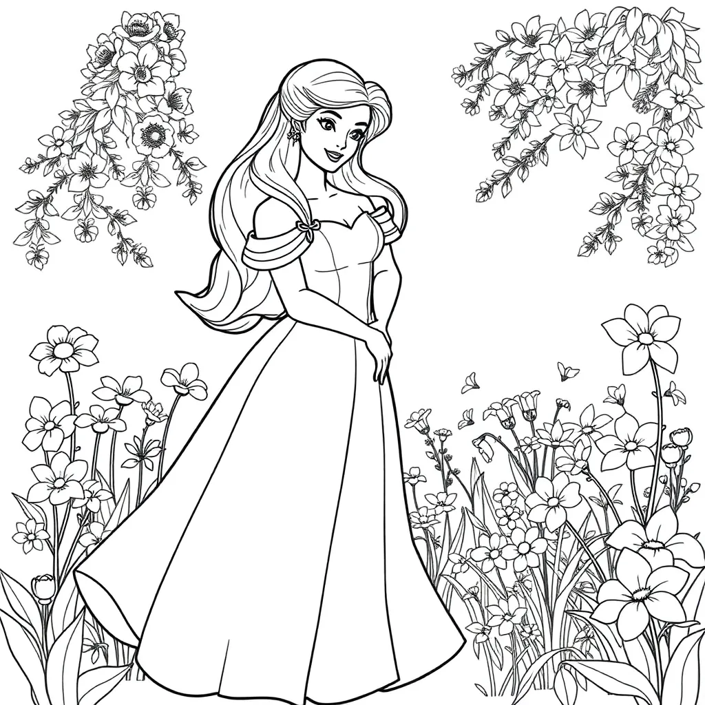 Belle coloring page