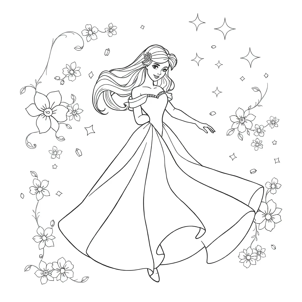 Belle coloring page
