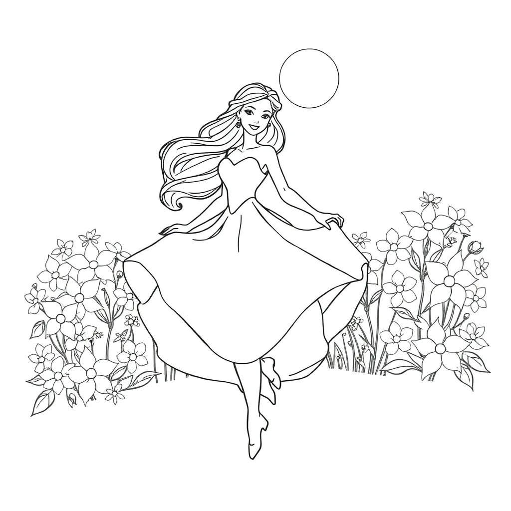 Belle coloring page